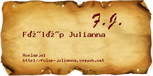 Fülöp Julianna névjegykártya