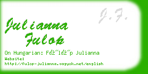 julianna fulop business card