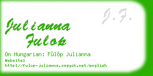 julianna fulop business card